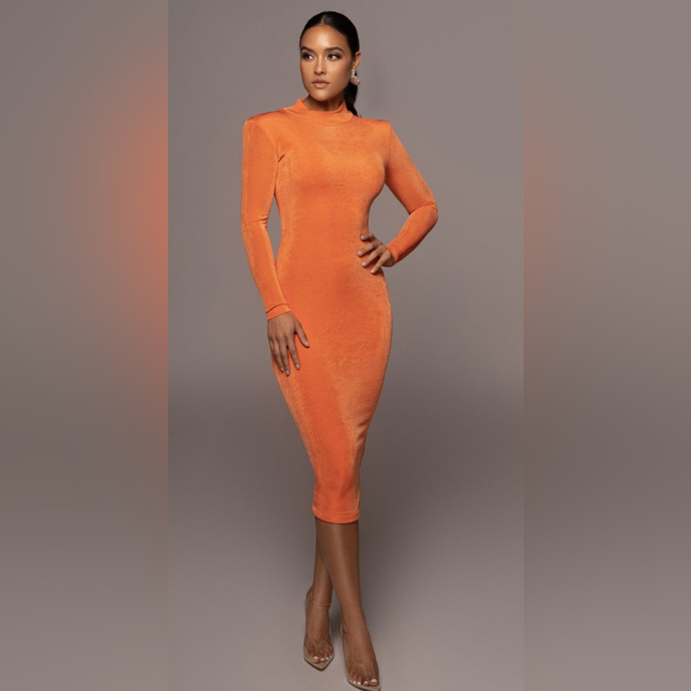 Brand New - Orange Audette Turtleneck Dress - never worn